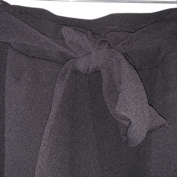 BBJ Los Angeles Black High-Waisted Tie-Front Wide-Leg Pants S - Picture 5 of 13